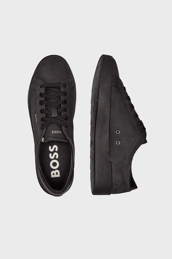 Boss Deri Logolu Sneaker Erkek Ayakkabı 50529509 005 SİYAH