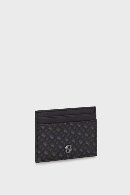 Boss Deri Monogram Logolu Erkek Kartlık 50536778 002 SİYAH - 3