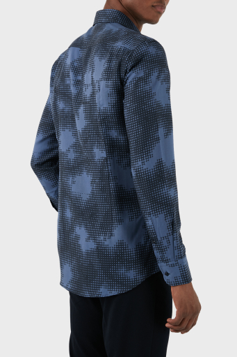 Boss Desenli Regular Fit Erkek Gömlek 50508415 479 MAVİ - 8