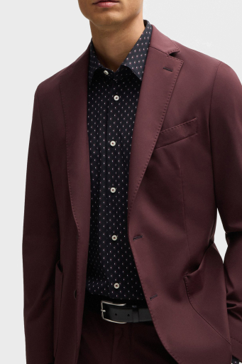 Boss Desenli Slim Fit Erkek Gömlek 50520055 001 SİYAH - 2