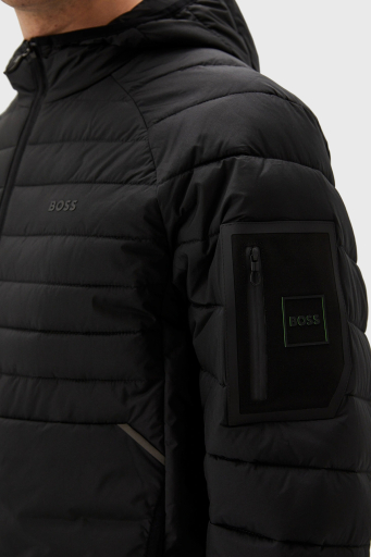 Boss Dolgulu Regular Fit Kapüşonlu Erkek Mont 50514761 001 SİYAH - 11