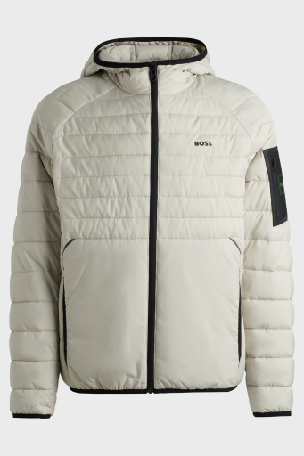 Boss Dolgulu Regular Fit Kapüşonlu Erkek Mont 50514761 271 AÇIK BEJ - 6