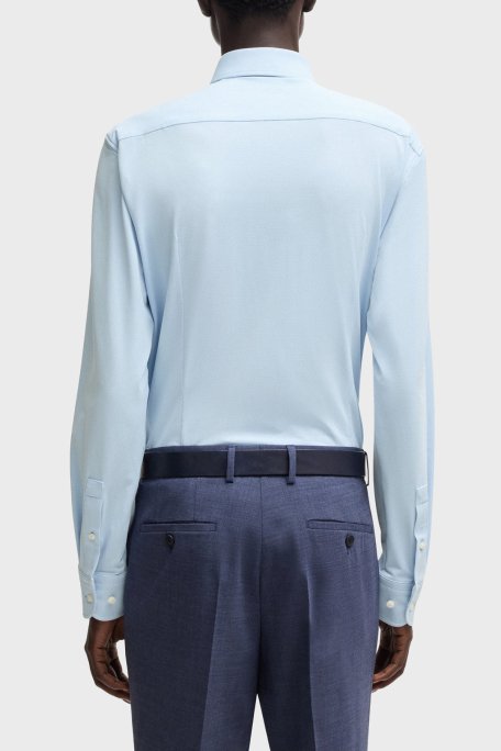 Boss Esnek Jarse Slim Fit Uzun Kol Erkek Gömlek 50533393 450 AÇIK MAVİ - 3