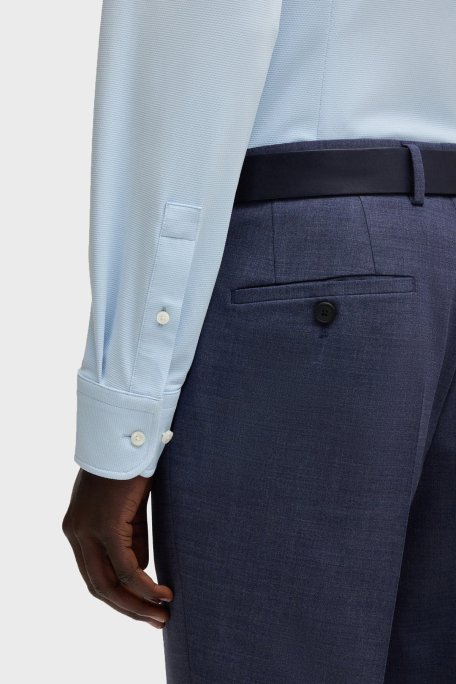 Boss Esnek Jarse Slim Fit Uzun Kol Erkek Gömlek 50533393 450 AÇIK MAVİ - 5