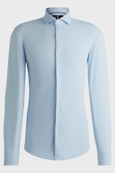 Boss Esnek Jarse Slim Fit Uzun Kol Erkek Gömlek 50533393 450 AÇIK MAVİ - 6