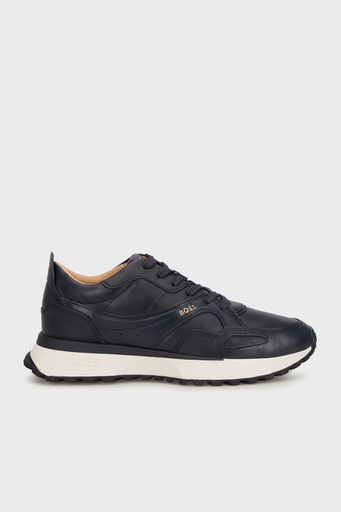 Boss Hakiki Deri Kalın Tabanlı Sneaker Erkek Ayakkabı 50536486 410 LACİVERT - 1