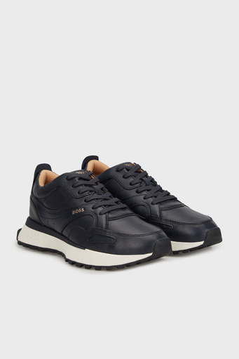 Boss Hakiki Deri Kalın Tabanlı Sneaker Erkek Ayakkabı 50536486 410 LACİVERT - 2