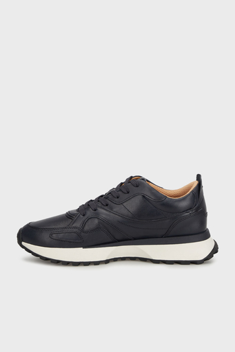 Boss Hakiki Deri Kalın Tabanlı Sneaker Erkek Ayakkabı 50536486 410 LACİVERT - 3