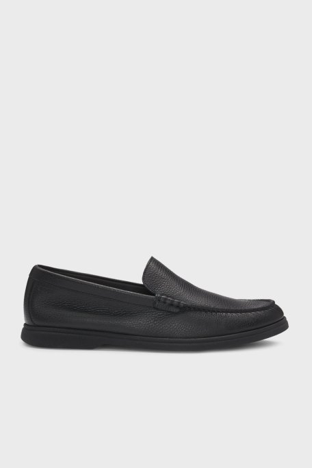 Boss Hakiki Deri Loafer Erkek Ayakkabı 50536173 005 SİYAH - 1