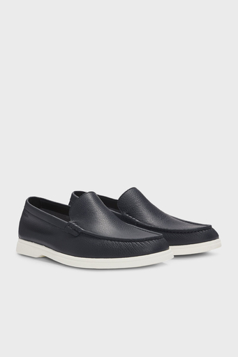 Boss Hakiki Deri Loafer Erkek Ayakkabı 50536173 401 LACİVERT - 3