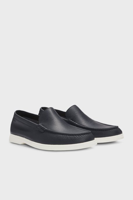 Boss Hakiki Deri Loafer Erkek Ayakkabı 50536173 401 LACİVERT - 3