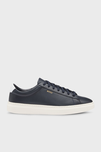 Boss Hakiki Deri Logolu Sneaker Erkek Ayakkabı 50536480 410 LACİVERT - 6