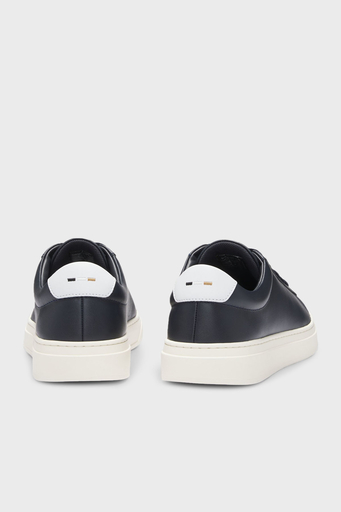 Boss Hakiki Deri Logolu Sneaker Erkek Ayakkabı 50536480 410 LACİVERT - 10