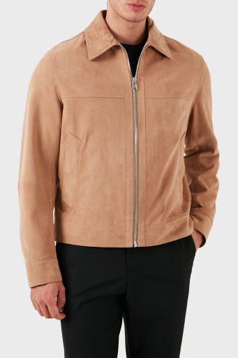 Boss Hakiki Deri Regular Fit Erkek Ceket 50510178 282 CAMEL - 1