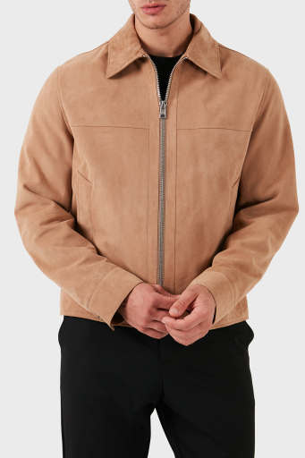 Boss Hakiki Deri Regular Fit Erkek Ceket 50510178 282 CAMEL - 4