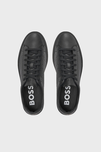 Boss Hakiki Deri Sneaker Erkek Ayakkabı 50536507 005 SİYAH - 3