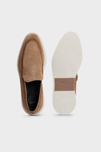 Boss Hakiki Deri Süet Loafer Erkek Ayakkabı 50517007 268 KAHVE - 9