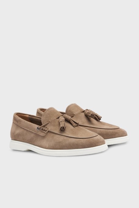 Boss Hakiki Deri Süet Loafer Erkek Ayakkabı 50517133 260 KAHVE - 8