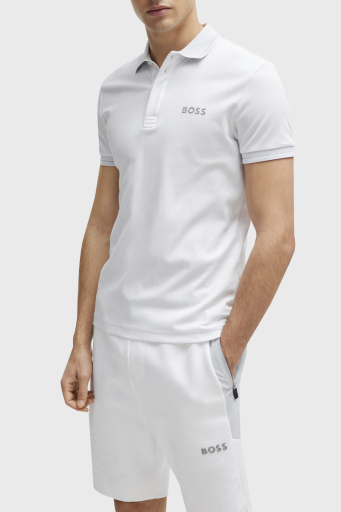 Boss İnterlok Pamuklu Slim Fit Erkek Polo Yaka T Shirt 50512892 100 BEYAZ - 1