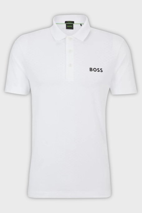 Boss Jakarlı Regular Fit Düğmeli Erkek Polo Yaka T Shirt 50513007 100 BEYAZ - 5