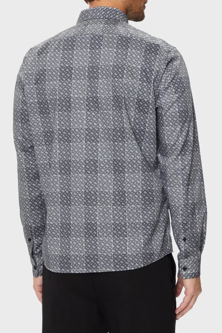 Boss Kareli Pamuklu Regular Fit Erkek Gömlek 50521641 031 GRİ - 2