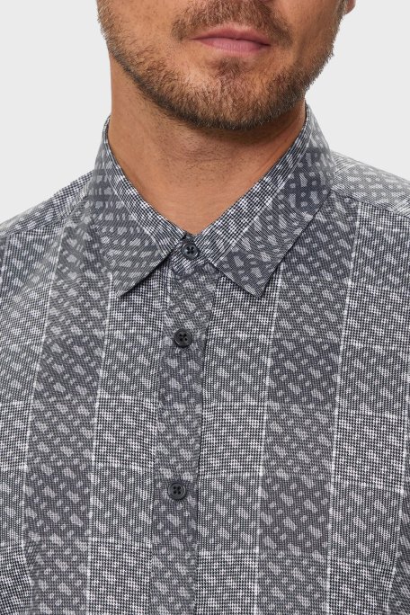 Boss Kareli Pamuklu Regular Fit Erkek Gömlek 50521641 031 GRİ - 4