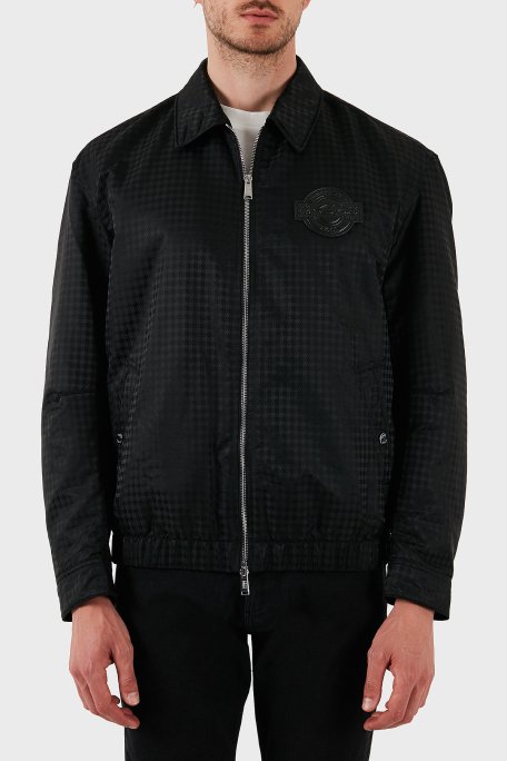 Boss Kareli Regular Fit Düz Yaka Bomber Erkek Ceket 50543129 001 SİYAH - 1