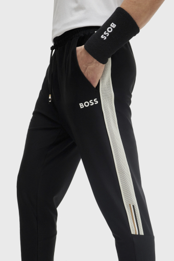 Boss Kontrast Şeritli Belden Bağlamalı Cepli Regular Fit Erkek Pantolon 50506163 001 SİYAH - 7