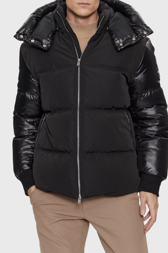 Boss Kuş Tüyü Dolgulu Çıkarılabilir Kapüşonlu Regular Fit Erkek Mont 50499800 001 SİYAH - 7
