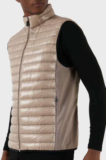 Boss Kuş Tüyü Dolgulu Dik Yaka Regular Fit Erkek Yelek 50508569 334 BEJ - 5