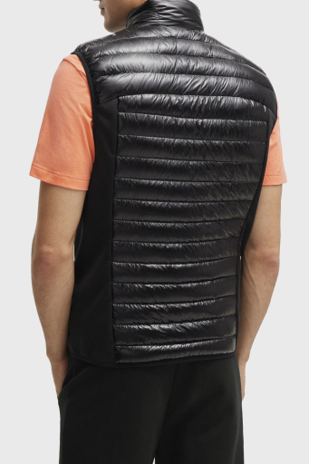 Boss Kuş Tüyü Dolgulu Fermuarlı Dik Yaka Regular Fit Erkek Yelek 50508569 001 SİYAH - 9