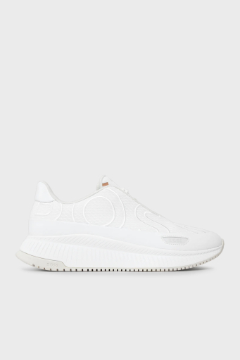Boss Logo İşlemeli Kalın Tabanlı Sneaker Erkek Ayakkabı 50512657 100 BEYAZ - 7