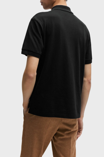 Boss Logo İşlemeli Pamuklu Regular Fit Düğmeli Erkek Polo Yaka T Shirt 50510126 001 SİYAH - 5