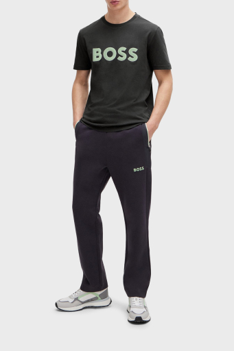 Boss Logolu % 100 Pamuk Regular Fit Bisiklet Yaka Erkek T Shirt 50512866 016 ANTRASİT - 2