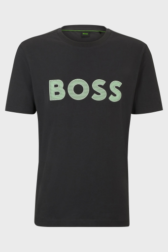 Boss Logolu % 100 Pamuk Regular Fit Bisiklet Yaka Erkek T Shirt 50512866 016 ANTRASİT - 5