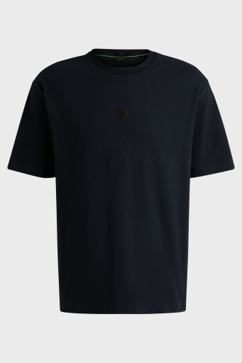 Boss Logolu % 100 Pamuk Regular Fit Bisiklet Yaka Erkek T Shirt 50535409 402 LACİVERT - 4