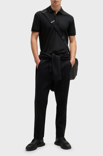 Boss Logolu % 100 Pamuk Regular Fit Düğmeli Erkek Polo Yaka T Shirt 50533273 001 SİYAH - 3