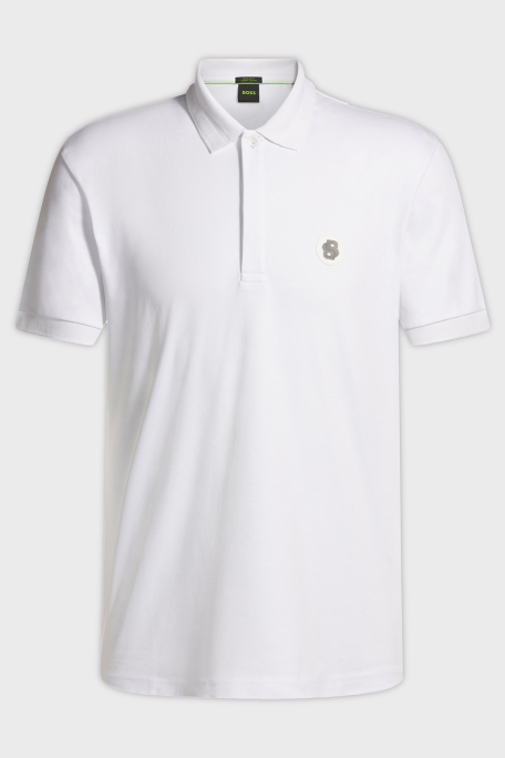 Boss Logolu % 100 Pamuk Regular Fit Düğmeli Erkek Polo Yaka T Shirt 50533273 100 BEYAZ - 15