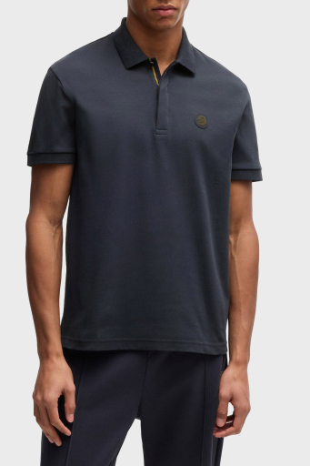 Boss Logolu % 100 Pamuk Regular Fit Düğmeli Erkek Polo Yaka T Shirt 50533273 402 LACİVERT - 6