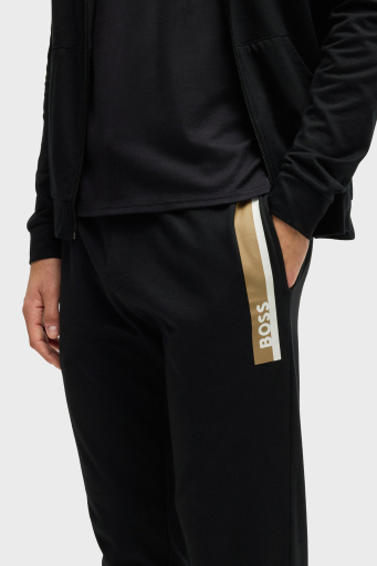Boss Logolu % 100 Pamuk Regular Fit Ribanalı Paça Erkek Pantolon 50540654 001 SİYAH - 4