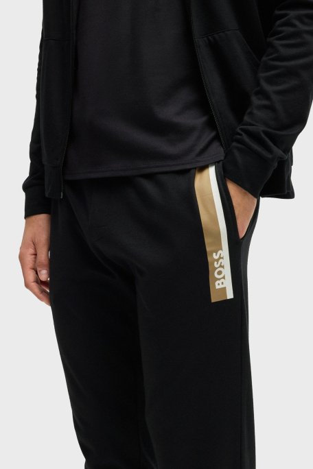 Boss Logolu % 100 Pamuk Regular Fit Ribanalı Paça Erkek Pantolon 50540654 001 SİYAH - 4