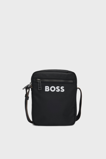 Boss Logolu Ayarlanabilir Askılı Fermuarlı Erkek Çanta 50511961 001 SİYAH - 6