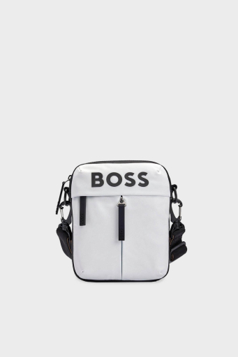 Boss Logolu Ayarlanabilir Çapraz Askılı Erkek Çanta 50516893 110 BEYAZ - 3