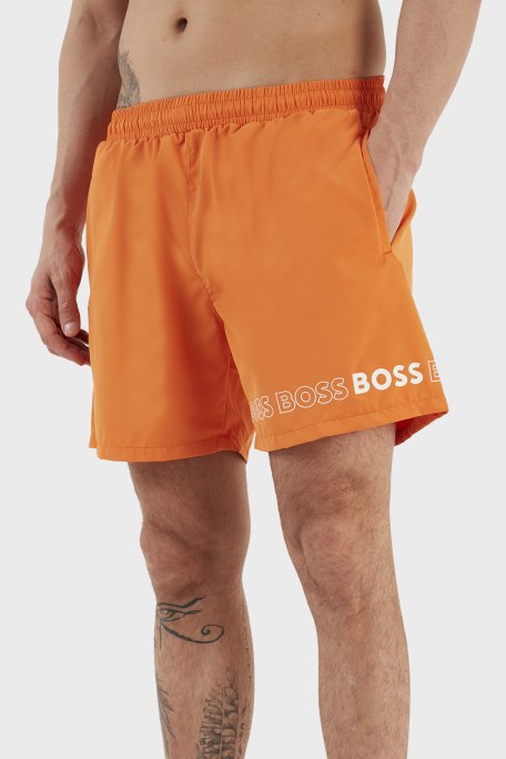 Boss Logolu Deniz Şortu Cepli Erkek Mayo Short 50469300 829 TURUNCU - 3