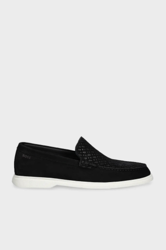 Boss Logolu Deri Loafer Erkek Ayakkabı 50541738 001 SİYAH - 2