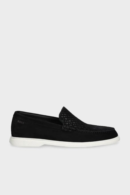 Boss Logolu Deri Loafer Erkek Ayakkabı 50541738 001 SİYAH - 2