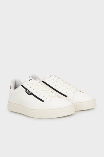 Boss Logolu Deri Sneaker Erkek Ayakkabı 50502869 122 BEYAZ - 3