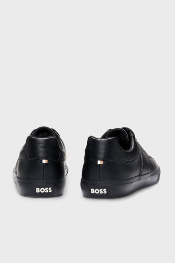 Boss Logolu Deri Sneaker Erkek Ayakkabı 50522833 005 SİYAH - 15