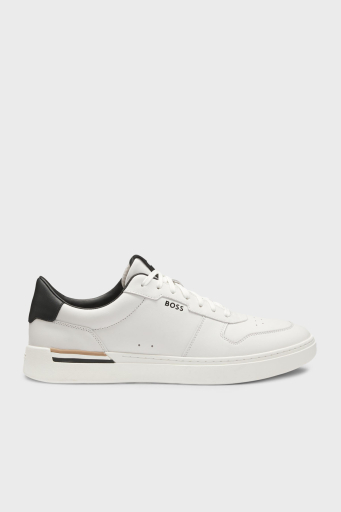 Boss Logolu Deri Sneaker Erkek Ayakkabı 50542538 140 BEYAZ - 1