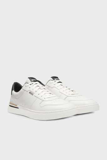 Boss Logolu Deri Sneaker Erkek Ayakkabı 50542538 140 BEYAZ - 3